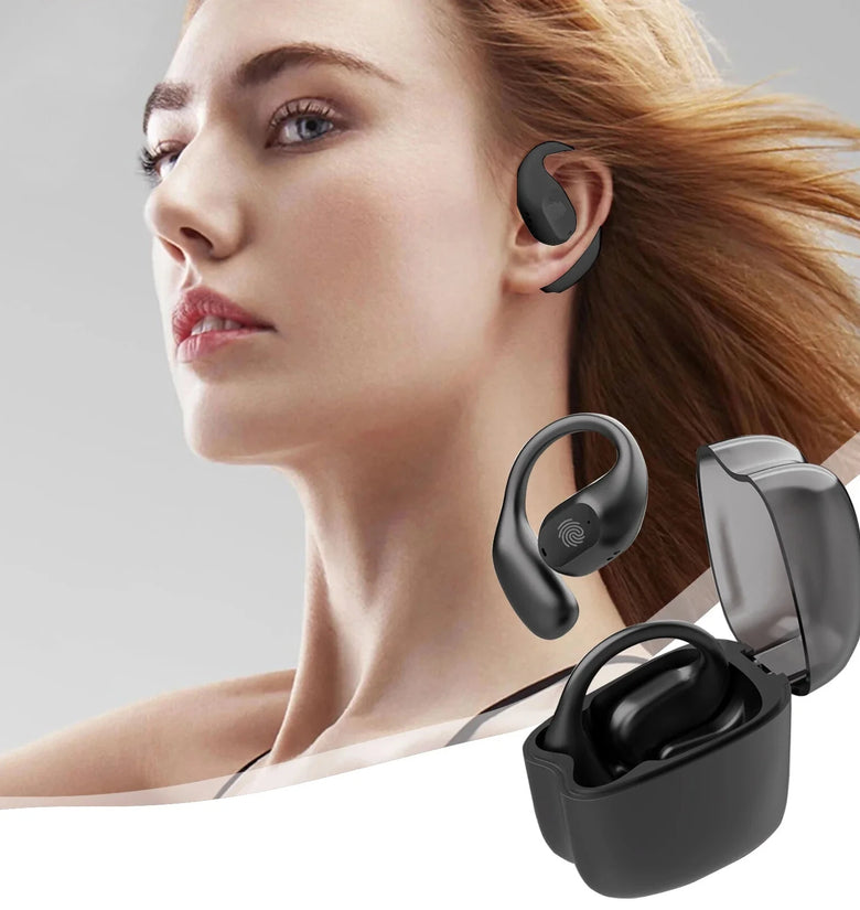 T371 OWS Sports Earbuds Wireless bluetooth Earphone 14.2 Driver Unit HiFi Stereo LED Display Open-ear Earhooks Headphones with Mic