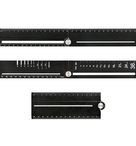 Multifunctional Aluminum Alloy Ruler High Precision 0.1 cm Versatile Measuring Tool Angle Ruler Compass for Drawing Circles and Arcs