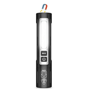 BIKIGHT Rechargeable Flashlights Super Bright Small Pocket Magnetic Flashlight, 8 Modes LED Tactical Flash Light, Dual Button Powerful Flashlight for Camping