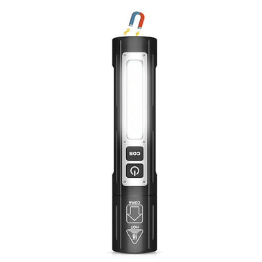 BIKIGHT Rechargeable Flashlights Super Bright Small Pocket Magnetic Flashlight, 8 Modes LED Tactical Flash Light, Dual Button Powerful Flashlight for Camping