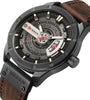 CURREN Men Classic Sports Quartz Watch Large Dial Fashion Casual Watches Waterproof Watch with Calendar, Luminous Hands
