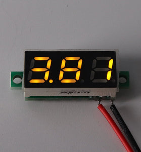 3Pcs Geekcreit 0.28 Inch Yellow LED 2.6V-30V Mini Digital Volt Meter Voltage Tester Two Line Voltmeter