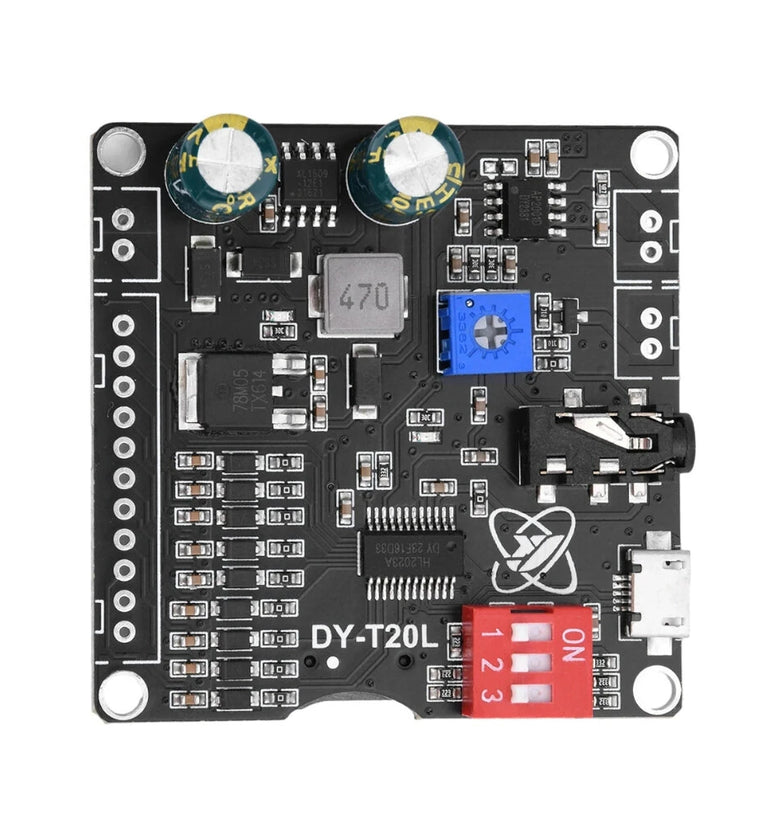 DY-T20L 10W 20W MP3 Player Sound Module Voice Playback Board 9CH One-for-One Control Audio Player Module Memory Card U-Disk Audio Player