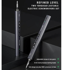 iFixes iF2 Intelligence High-Speed Magnetic Motor Electric Screwdriver Adjustable Torque LED Lights 24 Screws Type-C Charging Cable Included Ideal for Precision Screw Driving Tasks