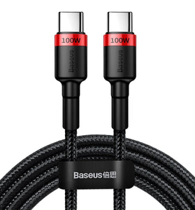Baseus CafuLe Type-C to Type-C PD 2.0 60W 100W Flash Charging Data Cable For Samsung Galaxy S22 S22 Ultra Galaxy Z Flip 4 For Xiaomi Mi 12T Redmi Note 12 Huawei P50