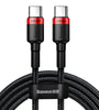 Baseus CafuLe Type-C to Type-C PD 2.0 60W 100W Flash Charging Data Cable For Samsung Galaxy S22 S22 Ultra Galaxy Z Flip 4 For Xiaomi Mi 12T Redmi Note 12 Huawei P50