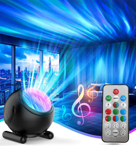 Elfeland Aurora Lights Projector RGB LED 8 Lighting Modes Remote Control Timer USB Power Bedroom Decor Night Light