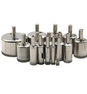 15PCS 15mm-50mm Diamond Drill Bits Hole Saw Diamond Drill Bit Set For Diamond Coating Carbon Steel For Glass Ceramics Porcelain Ceramic Tile