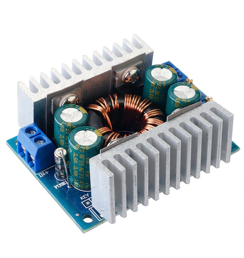 Geekcreit 8A DC5-30V to DC1.25-30V 150KHz Automatic Step Up Step Down Adjustable Power Module Voltage Regulation With Short Circuit / Overtemperature Protection