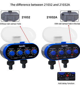 Aqualin Ball Valve Two Outlet Automatic Garden Irrigation Controller with Four-Dials Water Timer 0 Pressure Waterproof High-Impact Construction Ideal for Efficient Watering Management
