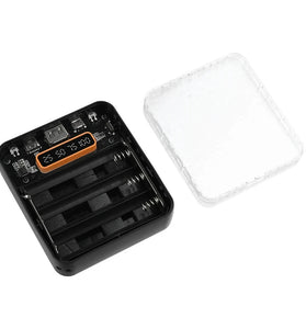 Transparent Power Bank Case 3x18650 Battery Box with Cable DIY Charging Treasure No Need Soldering with Digital Display