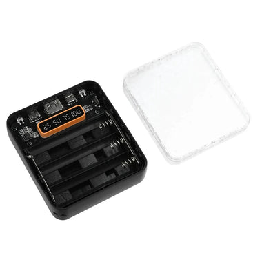 Transparent Power Bank Case 3x18650 Battery Box with Cable DIY Charging Treasure No Need Soldering with Digital Display