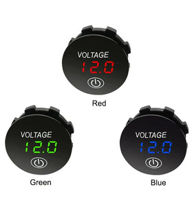 LED Digital Voltmeter 12V Waterproof Voltmeter Battery Tester with Digital Touch Display Panel for Car and Marine