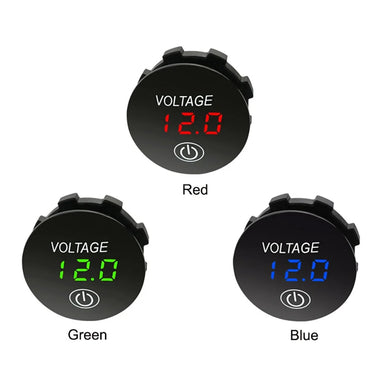 LED Digital Voltmeter 12V Waterproof Voltmeter Battery Tester with Digital Touch Display Panel for Car and Marine