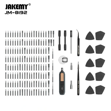 JM-8192 Multi-Functional 180-in-1 Precision Screwdriver Tool Set Chrome Vanadium Bits Stripped Screw Extractors Mobile Phone Repair DIY Tools Home Improvement