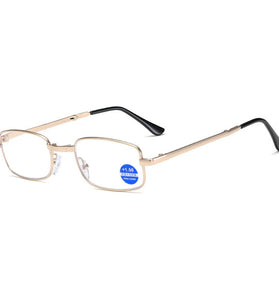 Convenient Foldable Pocket Reading Glasses Anti-blue Light Full-Rim HD Metal Glasses for Men Women Eyewears