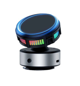 Wireless Charger Vacuum Magnetic, Active Cooling 15W Car Mount Charger with RGB Light Phone Holder Compatible with Magsafe
