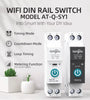 Tongou Tuya WiFi Smart Circuit Breaker Switch with Metering 32A-63A 90V-240V Remote Voice Control with App Timer Modes Smart Home Automation