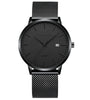 CRRJU Thin Men Watch Casual Simple Calendar Watch Quartz Watch Waterproof Sports Black Watches, Ideal choice for Gifts