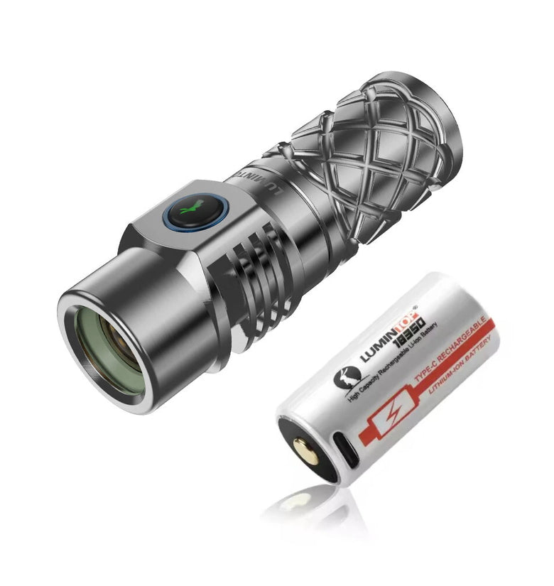 LUMINTOP THORMINI 700M Long Distance LEP Flashlight with 18350 Battery, 250 Lumens Long Shoot Beam Strong LEP Spotlight Portable Search Torch Outdoor Survival Tools