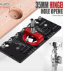 35mm Hinge Punch Locator Hinge Jig Cabinet Hardware Jig Shelf Pin Drill Guide Aluminum Alloy Hole Opener for Door Concealed Installation Household Tools