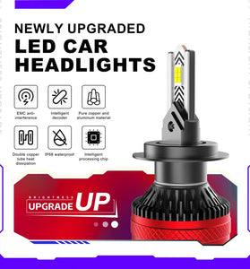 H1/H4/H7/H11/9005/9012 Pair 60W DC12-24V Car LED Headlights Bulbs 12000LM High Power Auto Headlamps