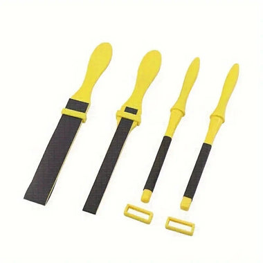 4PCS Sanding Sticks Set with Molded Plastic Handles for Wood Metal Plastic Auto Body Models Polishing Calcite Grit Manual Buffing Tools