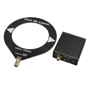 Upgraded Donut Wideband Antenna 10kHz-180MHz Low Impedance Converter SMA Male Type-C Charging 20 Hours Use For Radios SDRs Quansheng UV-k5 k6