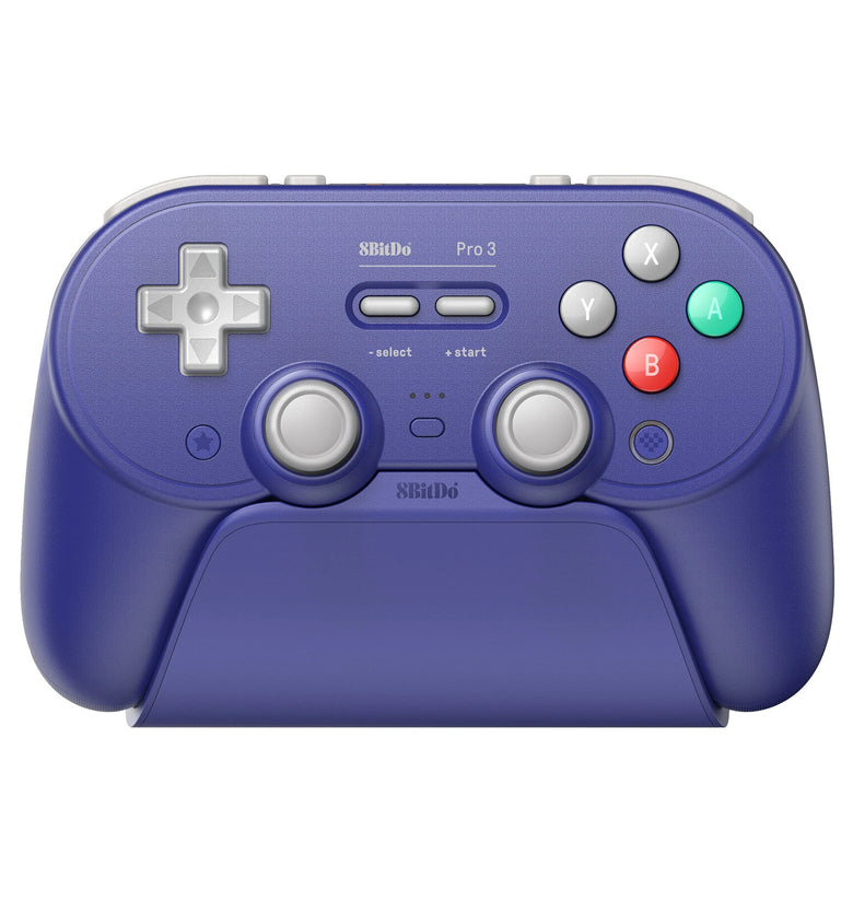8Bitdo Pro 3 Tri-mode Gaming Controller with Charging Dock Hall Effect Triggers TMR Joystick for Switch 2 PC Steam Android iOS Gaming Gamepad