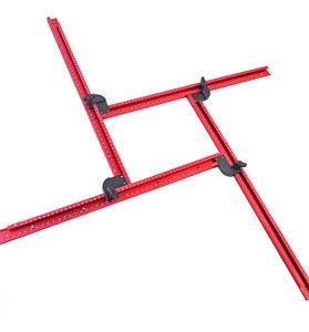 Adjustable Aluminum Router Jig Frame 53cm Square Router Template Guide 0-500mm Groove Router Jig for Woodworking