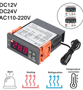 STC-1000 STC 1000 12V 24V 220V Digital Temperature Controller Thermostat Thermoregulator Incubator Relay LED 10A Heating Cooling