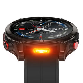 [World Premiere]Zeblaze Stratos 4 Pro 1.43-inch AMOED GPS Downloadable Maps Two-color LED Flashlight 60-days Battery Life bluetooth Call Heart Rate Blood Oxygen Monitor Sleep Monitoring Multi-sport Modes Music Storage Playback 5ATM Waterproof Smart Watch
