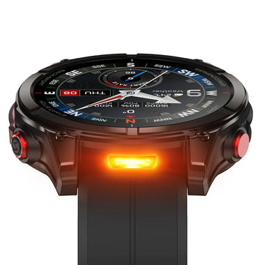 [World Premiere]Zeblaze Stratos 4 Pro 1.43-inch AMOED GPS Downloadable Maps Two-color LED Flashlight 60-days Battery Life bluetooth Call Heart Rate Blood Oxygen Monitor Sleep Monitoring Multi-sport Modes Music Storage Playback 5ATM Waterproof Smart Watch