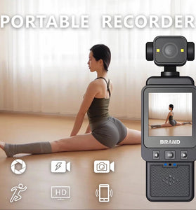 DV01 Portable Multifunctional Recorder 1080P HD Camera with WiFi Connectivity Anti-shake Dual Fill Lights Adjustable Rotating Lens Sport Camera Cycling Recorder