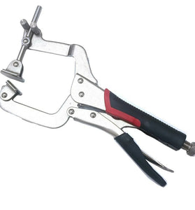 12 inch 2 in 1 Metal Face Clamp Pocket Hole Clamp Pliers Adjustable 90 Degree Right Angle Clamp Heavy Duty C Clamp