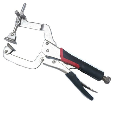 12 inch 2 in 1 Metal Face Clamp Pocket Hole Clamp Pliers Adjustable 90 Degree Right Angle Clamp Heavy Duty C Clamp