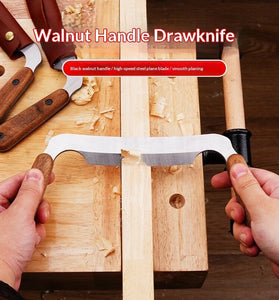 High Speed Steel Woodworking Scraper Black Walnut Handle Multi Size Blade Thickness 4.7mm Sharp Cutting Tool Wood Shaving Knife