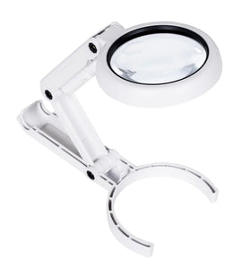 Handheld Portable Foldable Lamp Illuminated Magnifier 5X 11X Magnifying Table 8 LED Lights Loupe Magnifier Screen for Newspaper