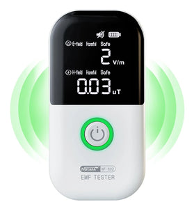 NOYAFA Upgraded EMF Meter Rechargeable Electromagnetic Field Radiation probe with High Precision LCD Display for Home Office Ghost Hunting WiFi 5G Signals 700mAh Battery