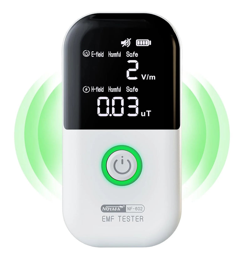 NOYAFA Upgraded EMF Meter Rechargeable Electromagnetic Field Radiation probe with High Precision LCD Display for Home Office Ghost Hunting WiFi 5G Signals 700mAh Battery