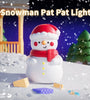Snowman Pat Light Colorful Atmosphere Light Christmas Children's Gift Bedroom Bedside Silicone Night Light Accompanying Sleeping Light