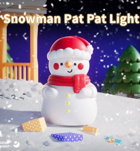 Snowman Pat Light Colorful Atmosphere Light Christmas Children's Gift Bedroom Bedside Silicone Night Light Accompanying Sleeping Light