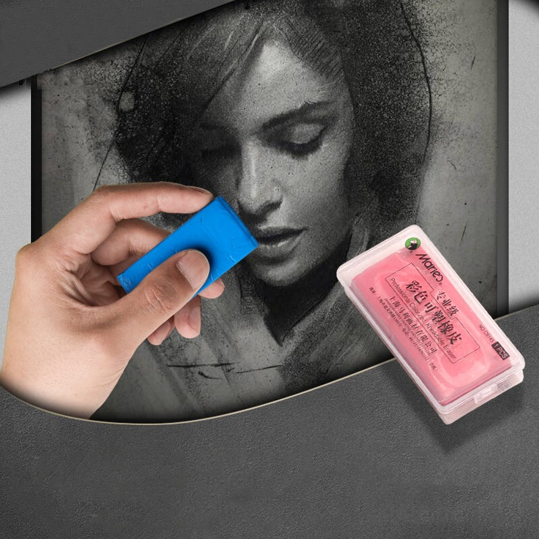 Maries C6145 Plastic Rubber Eraser Soft Tearable No Scraps Rubber Professional Drawing Sketch Highlight Eraser