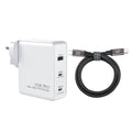 [GaN Tech] KUULAA PST-140UC2-LB 140W 3-Port USB PD Charger Dual Type-C+USB-A QC3.0 PD3.1 PPS SCP AFC BC1.2 Fast Charging Wall Charger Adapter EU Plug US Plug with 240W Type-C to Type-C Cable
