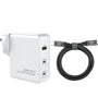 [GaN Tech] KUULAA PST-140UC2-LB 140W 3-Port USB PD Charger Dual Type-C+USB-A QC3.0 PD3.1 PPS SCP AFC BC1.2 Fast Charging Wall Charger Adapter EU Plug US Plug with 240W Type-C to Type-C Cable