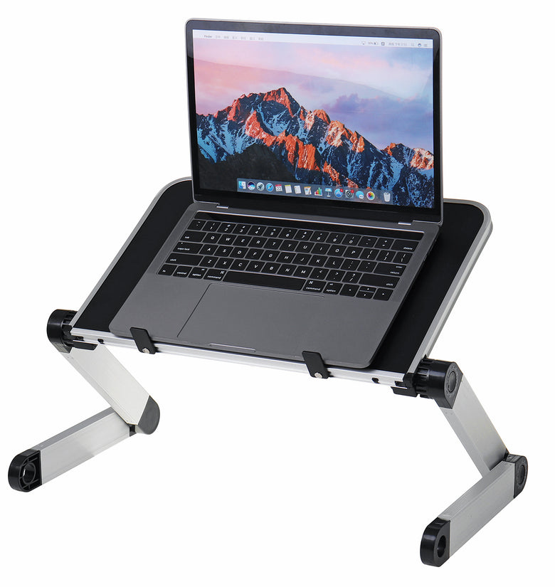 50*26cm Enlarge Foldable with Cooling Fan Hole Aluminum Laptop Computer Desk Table TV Bed Computer Mackbook Desktop Holder