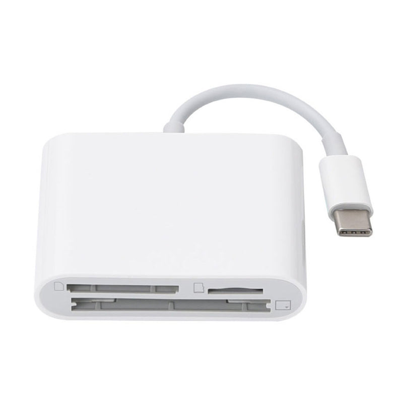 SKYLETTE Multifunctional 3-IN-1 USB-C to SD/ TF/ CF Memory Card Reader for iMac/ for iPad/ Macbook