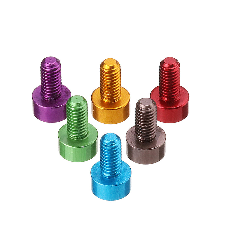 Suleve M3AH10 10Pcs M36mm Hex Socket Screw M3 Cap Head Bolt 7075 Aluminum Alloy Multicolor