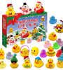 Christmas Advent Calendar Countdown with 24 Rubber Ducks Days Kids Adults Playing Funny Gifts Decoration Toys