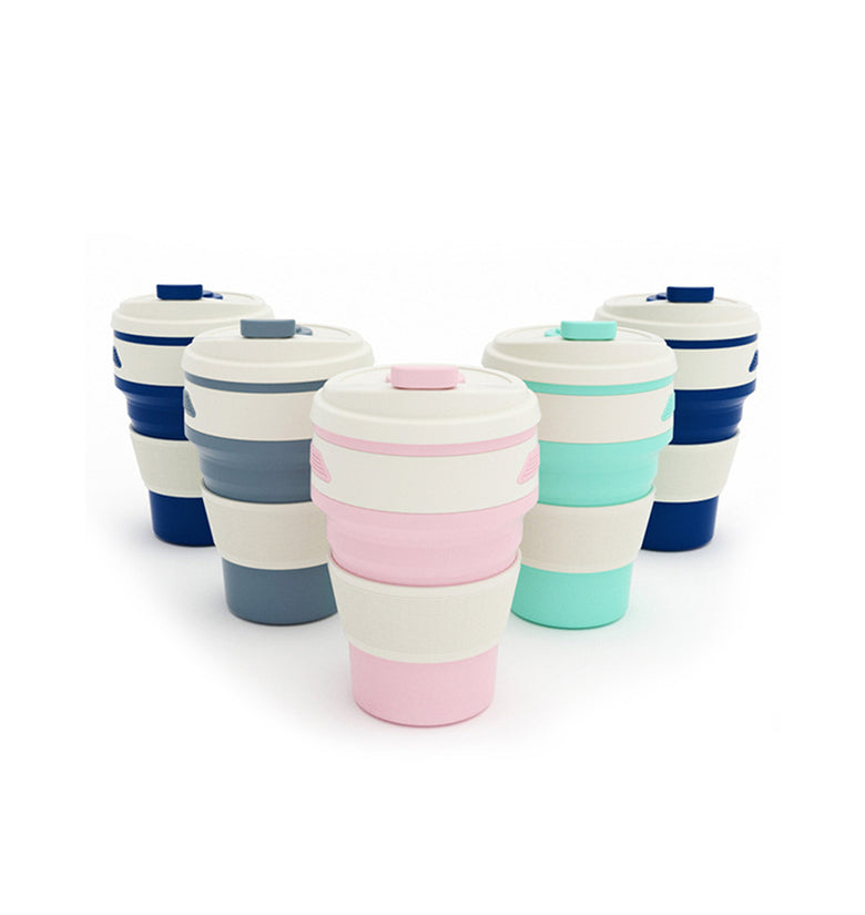 Cuntie TC2036 Silicone Collapsible Coffee Cup Silica Gel Folding Cup 350ML Large Capacity Food Grade Silicone Water Cup